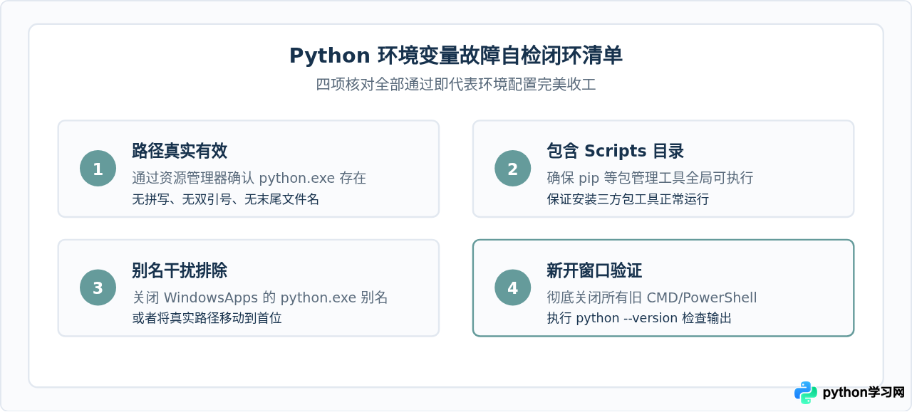 配置Python环境变量后仍提示“不是内部或外部命令”怎么办