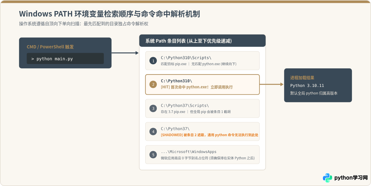 Windows安装Python 3.7并配置多版本共存环境变量