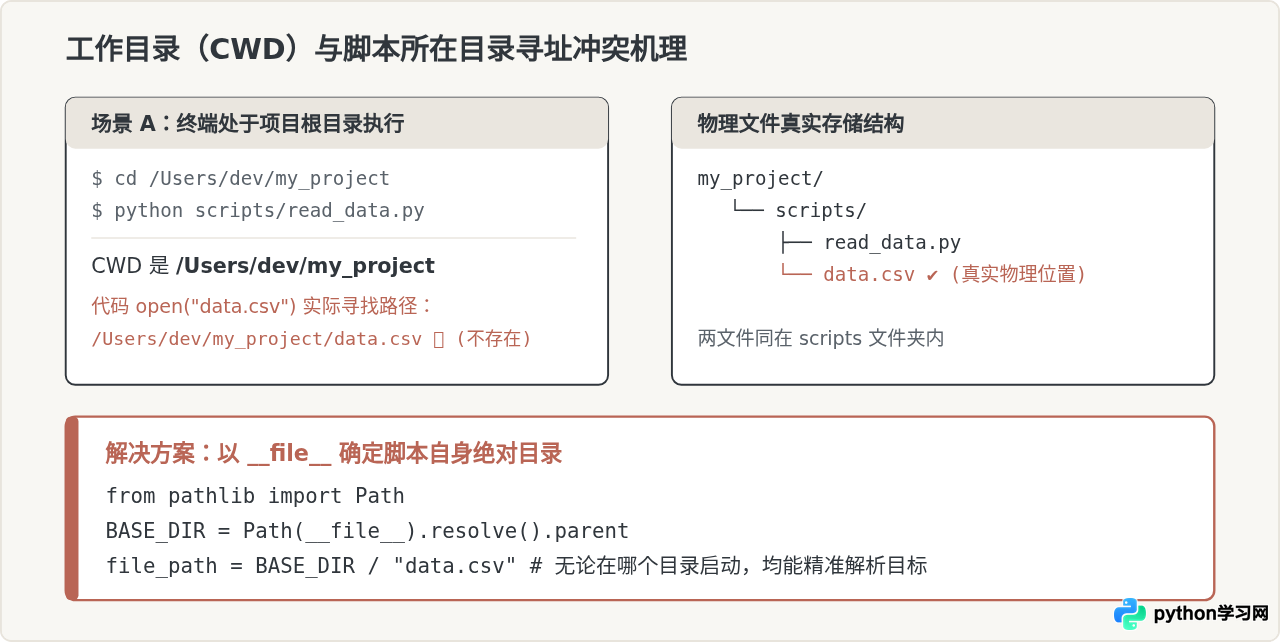 Python打开文件报错FileNotFoundError怎么解决