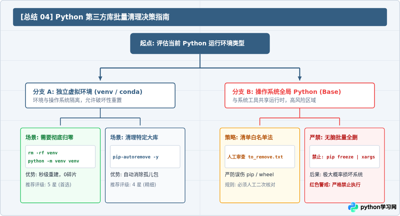 怎么批量卸载Python中不再需要的第三方库