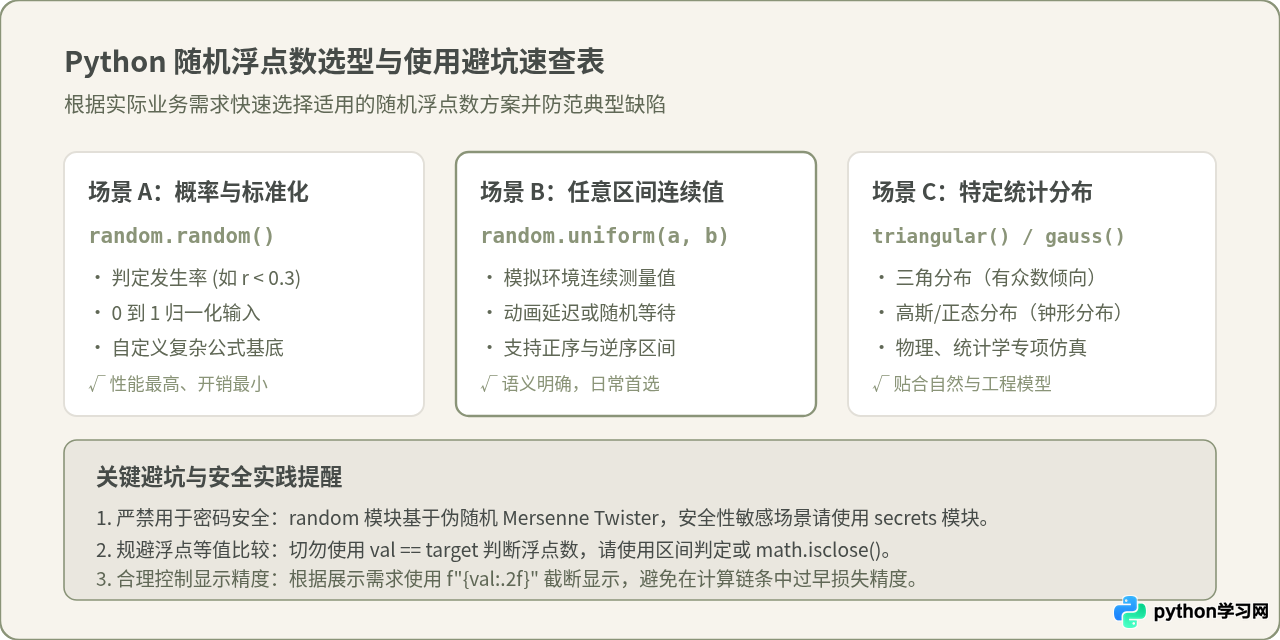 Python random模块生成随机浮点数的基础用法