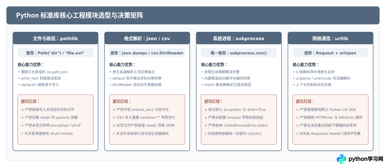 Python标准库常用模块详解：从文件处理到网络请求的最佳实践