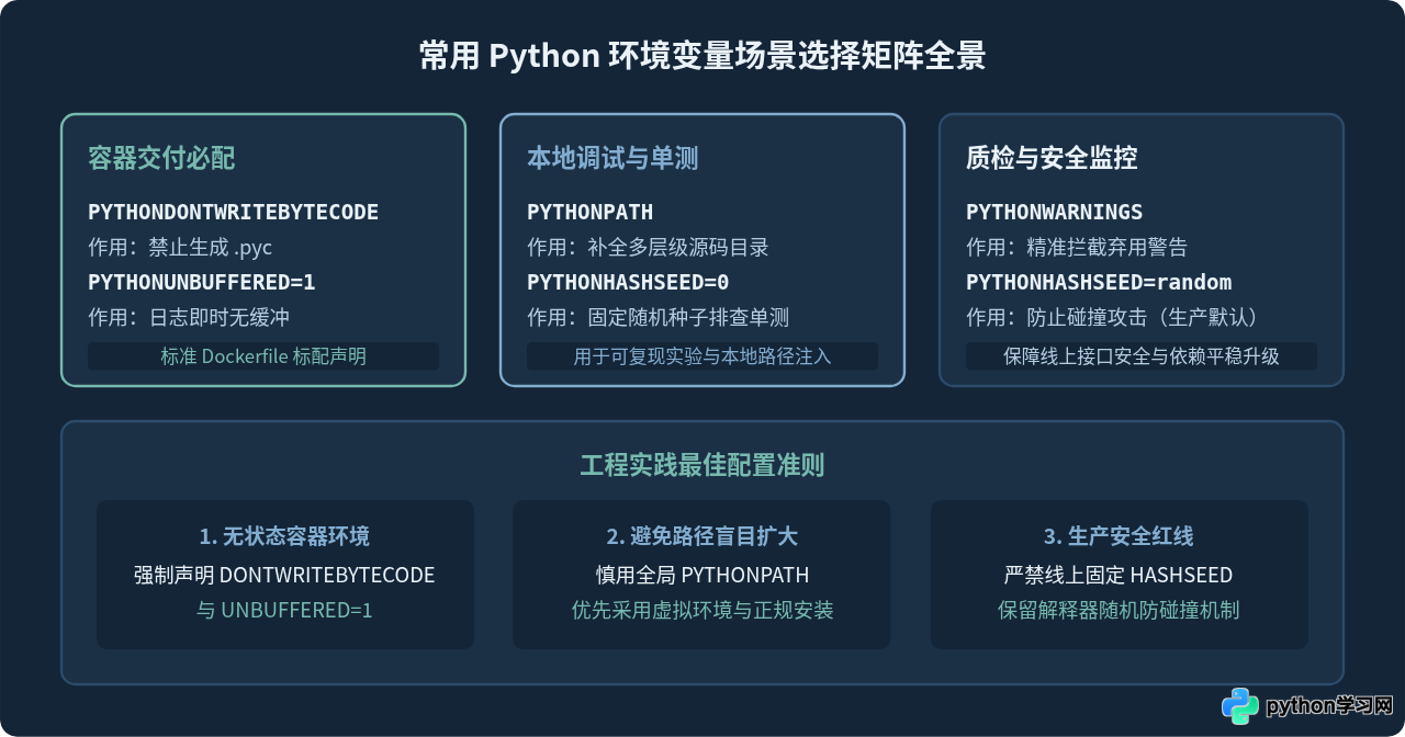 PYTHONDONTWRITEBYTECODE等Python环境变量的用途解析