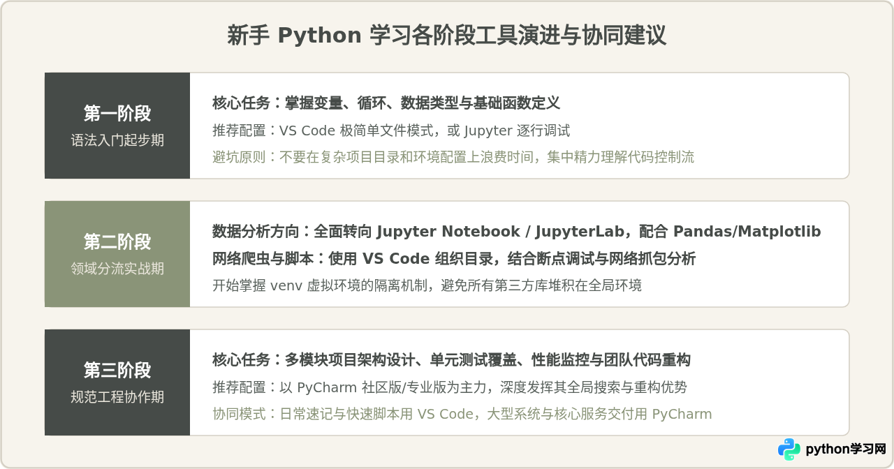 VS Code、PyCharm还是Jupyter？适合新手的Python开发工具推荐与安装