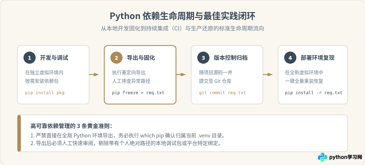 怎么用pip freeze导出Python虚拟环境依赖包