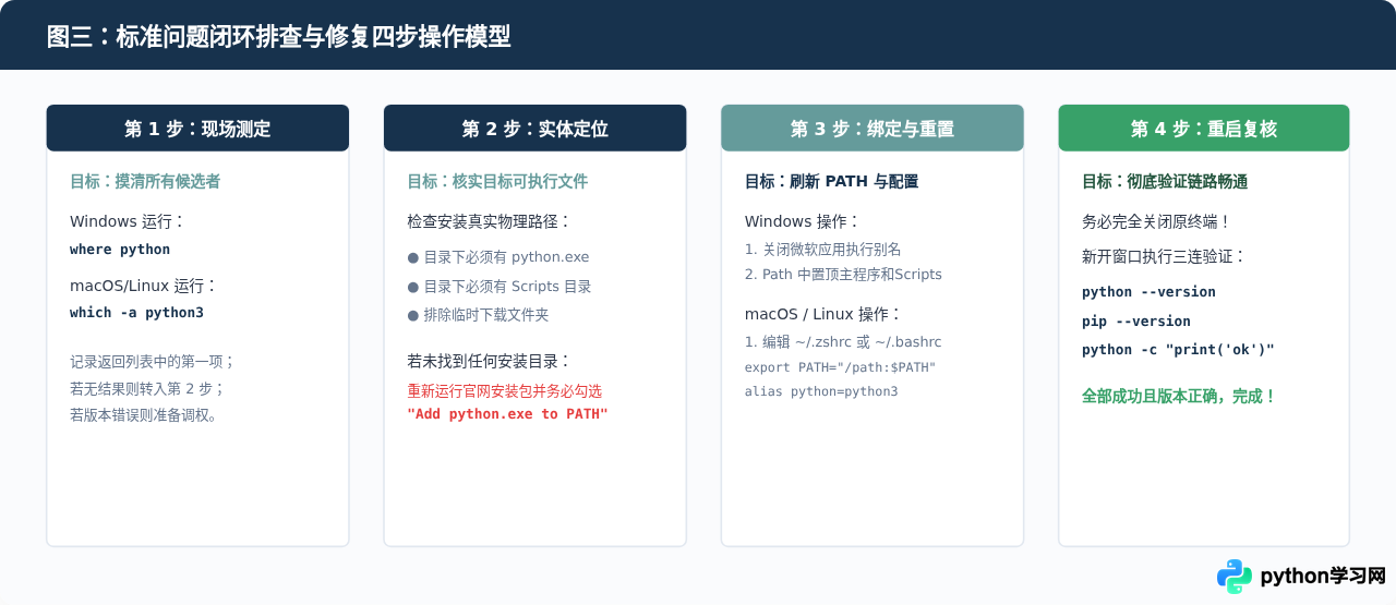 输入Python命令提示未找到或版本不对怎么办