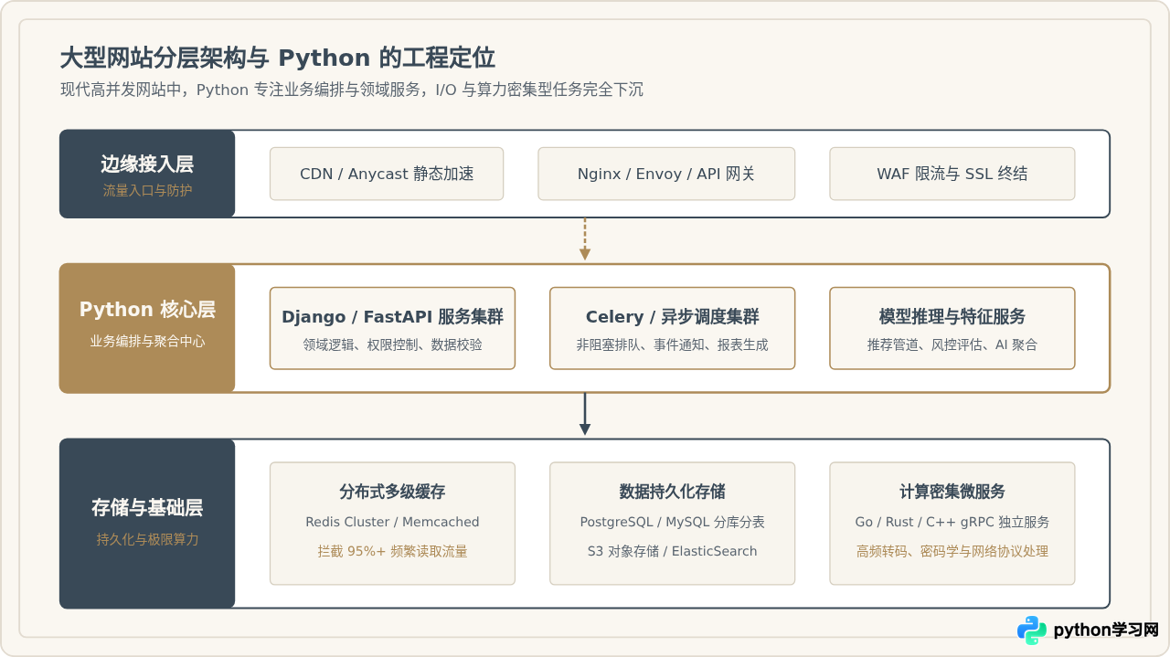 为什么大型网站选择Python做后端？