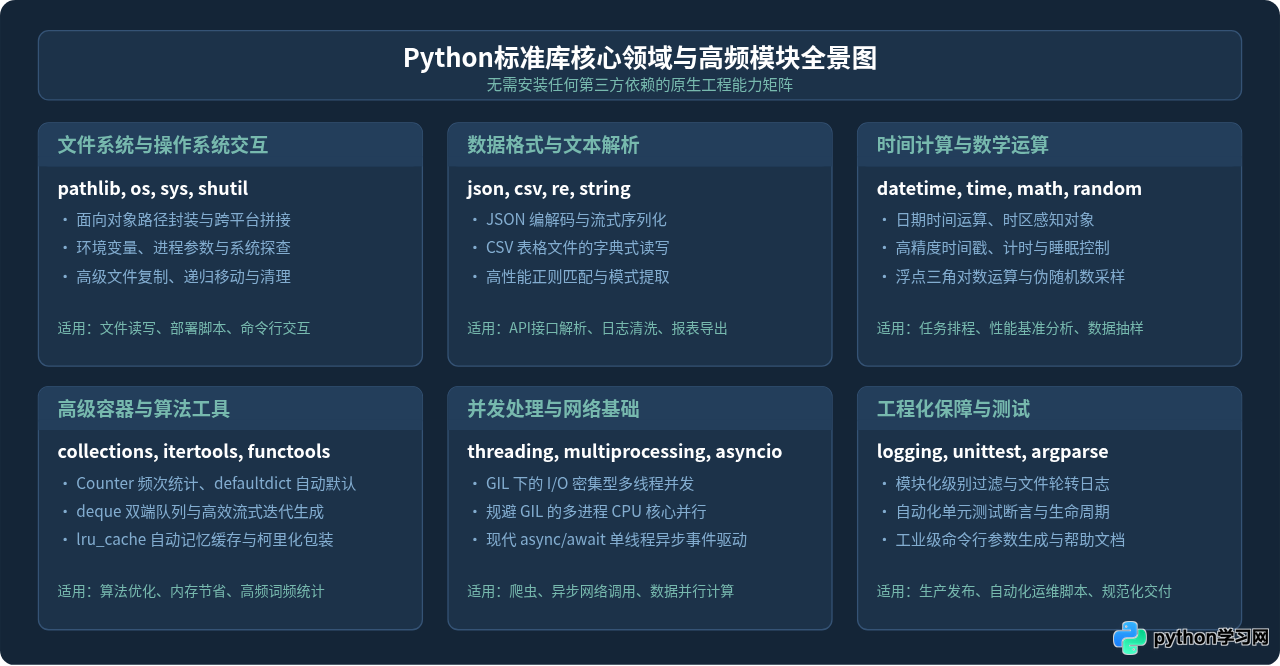 Python标准库包含哪些常用模块