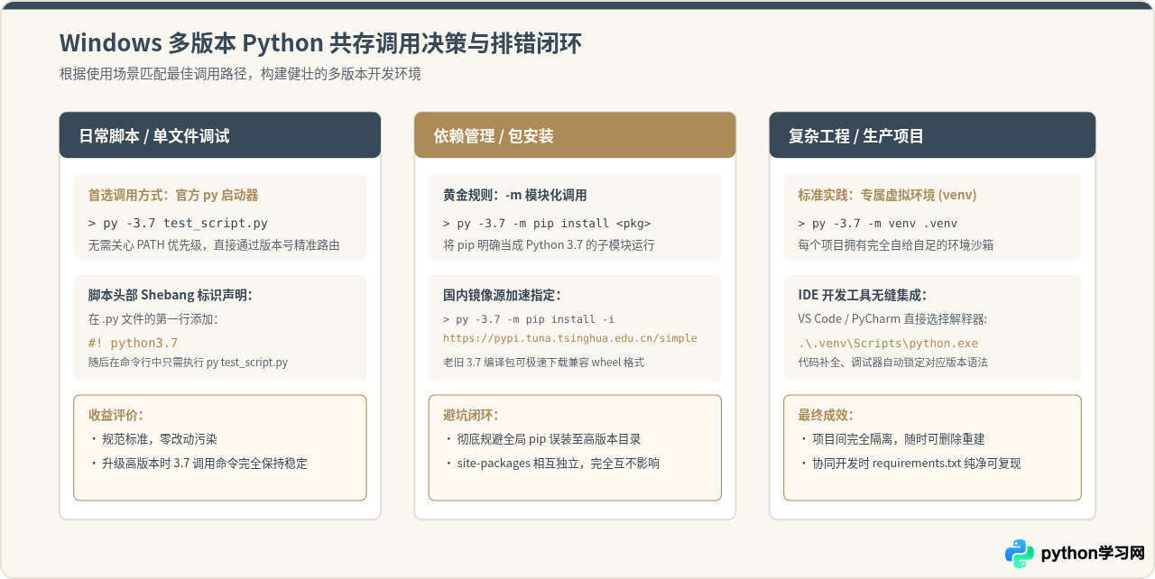 Windows安装Python 3.7并配置多版本共存环境变量