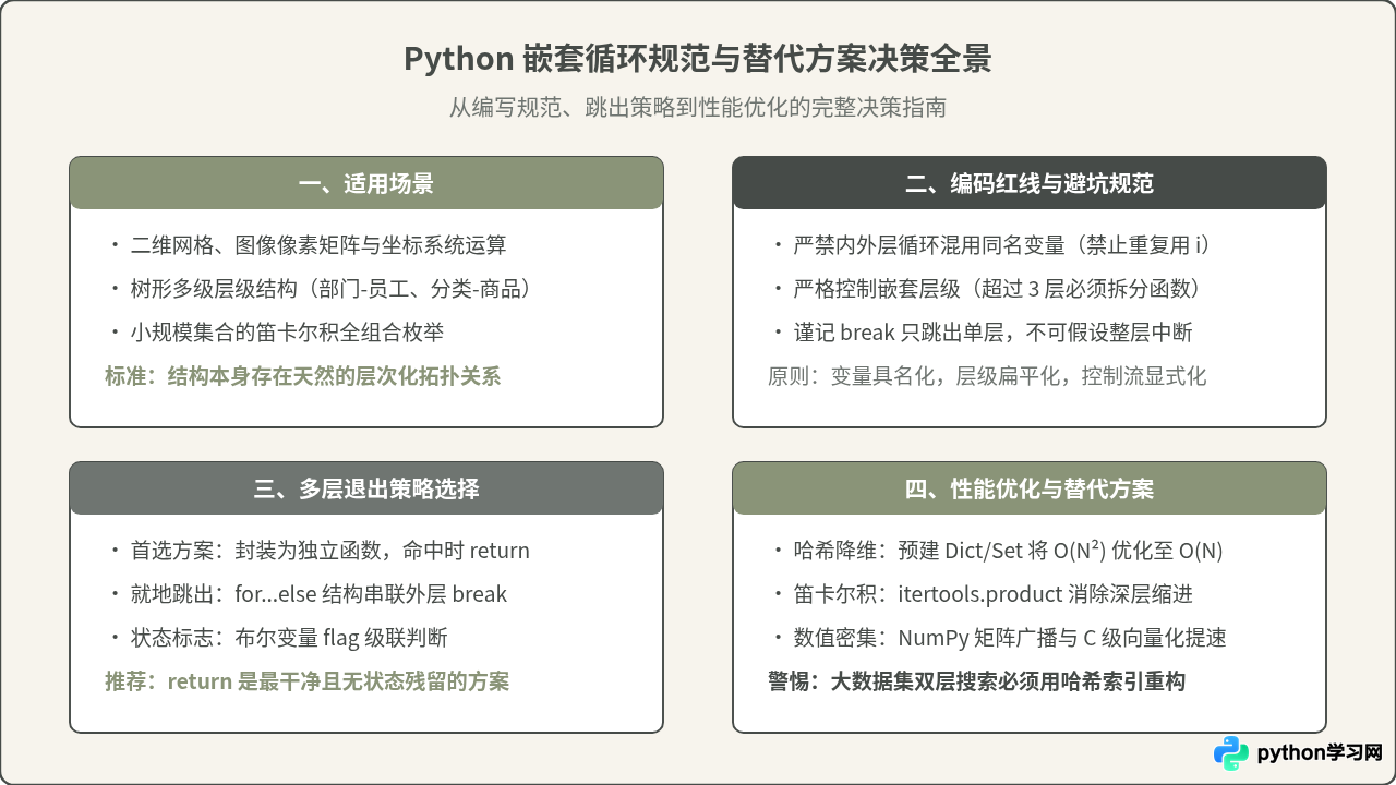 Python嵌套循环的使用方法与注意事项