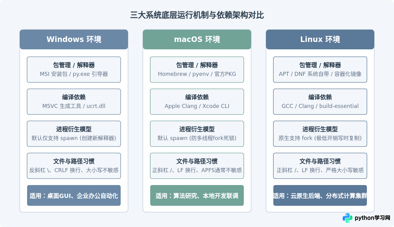 Python支持哪些操作系统？Windows、macOS与Linux运行环境对比