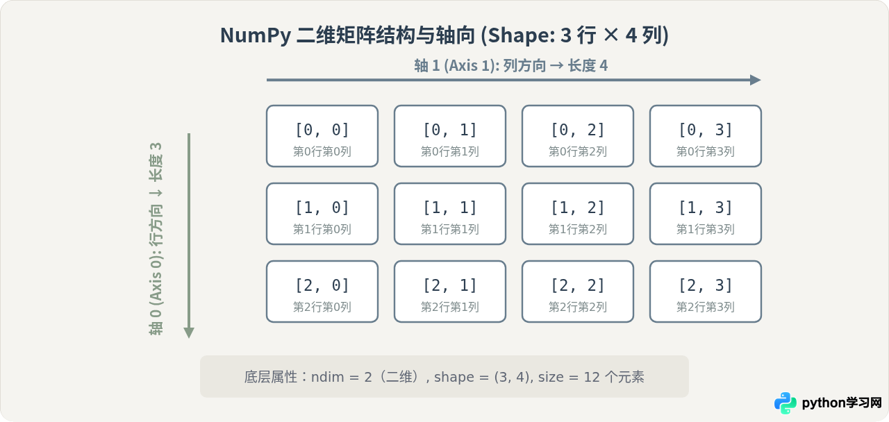 Python NumPy创建矩阵的5种常用方法