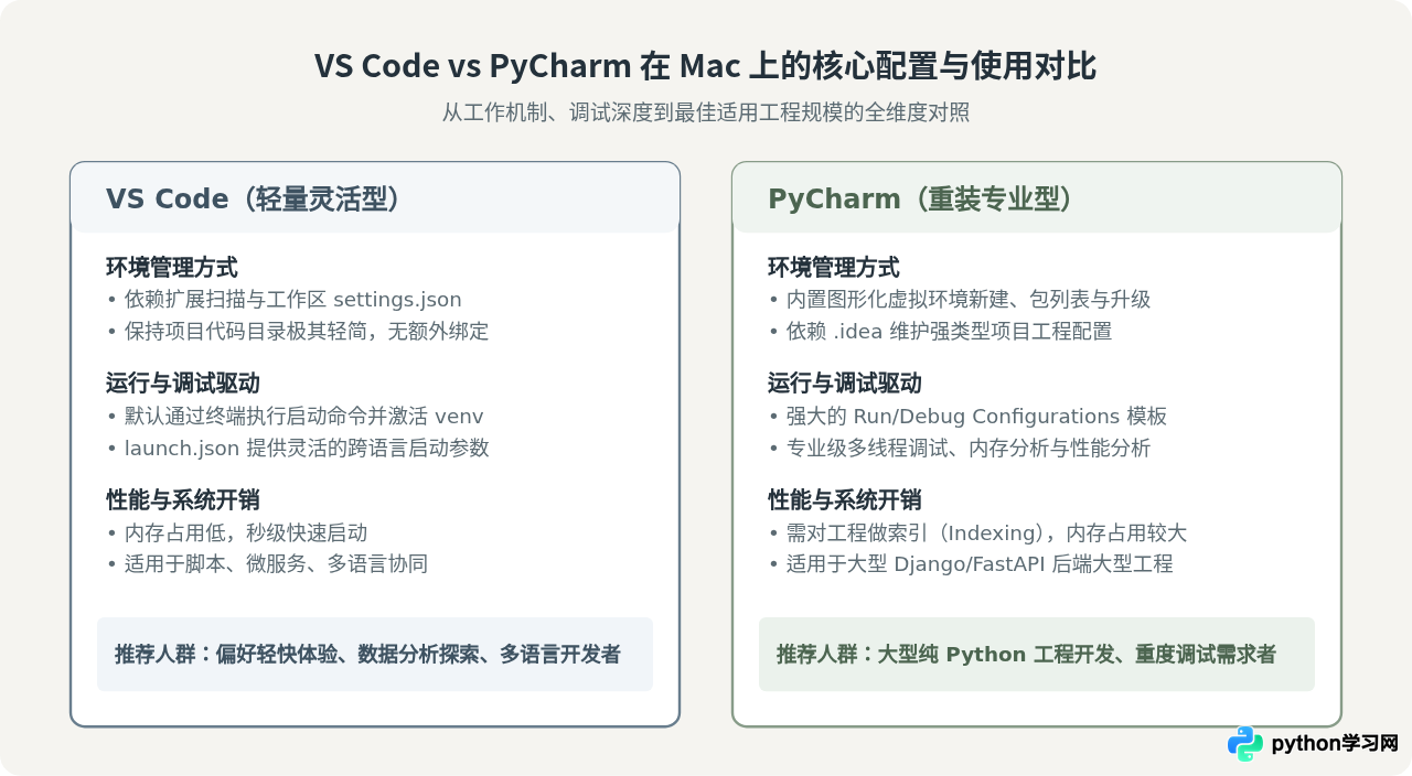 Mac上VS Code和PyCharm怎么配置并运行Python项目