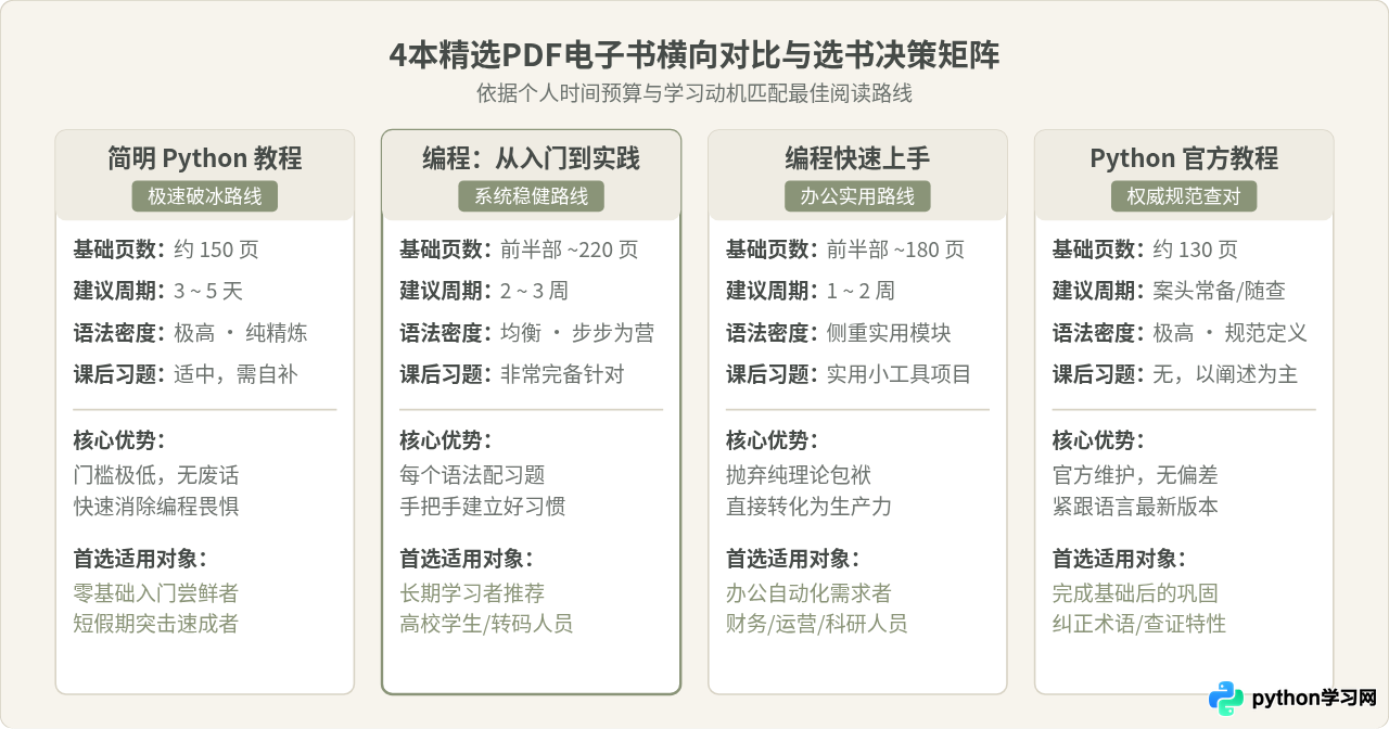 零基础学Python：精选基础语法PDF电子书推荐