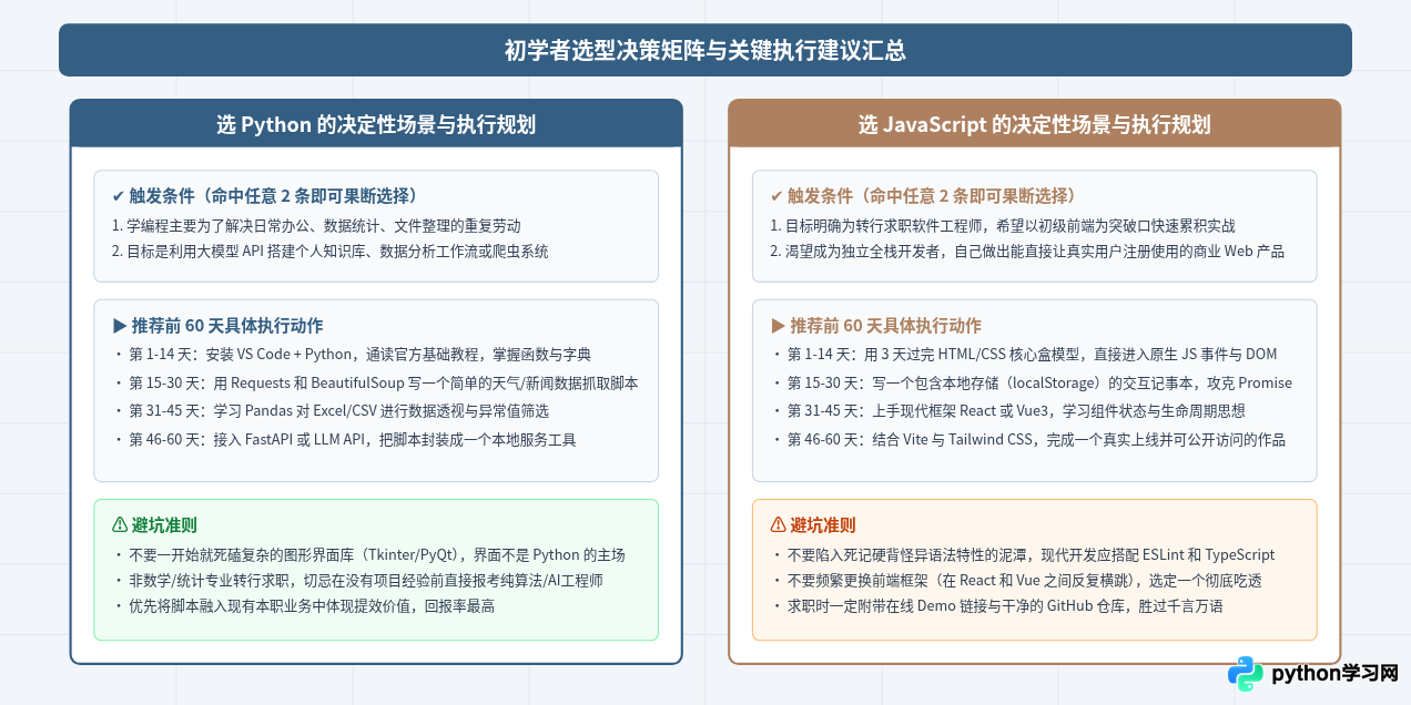 初学者第一门语言选Python还是JavaScript？就业前景与学习曲线分析