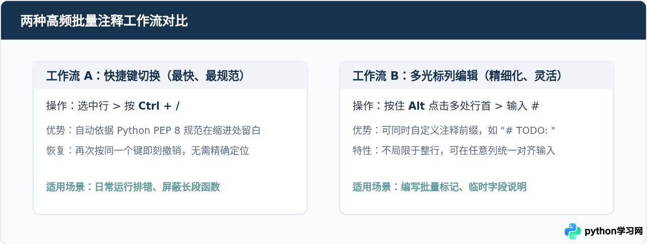 VS Code中Python代码怎么一键批量注释