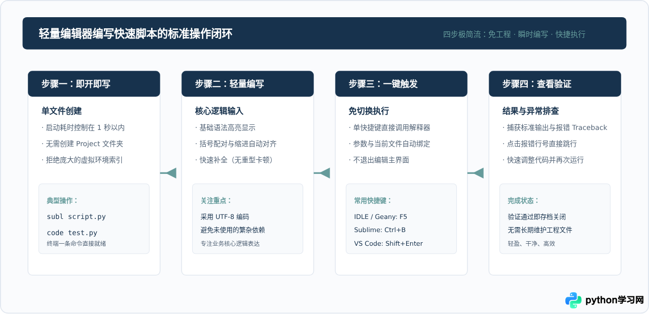轻量级Python编辑器有哪些适合快速脚本编写