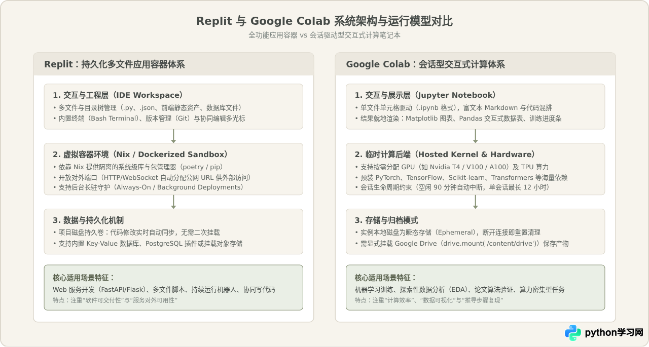 Replit vs Google Colab：主流在线Python平台功能与场景对比