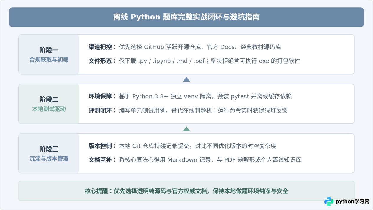 哪里可以下载离线版Python编程题库PDF或源码？