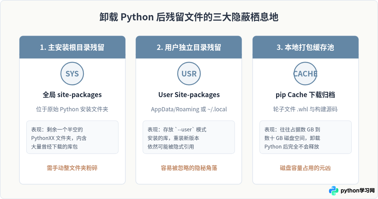 卸载Python后pip库会自动删除吗？site-packages残留清理指南