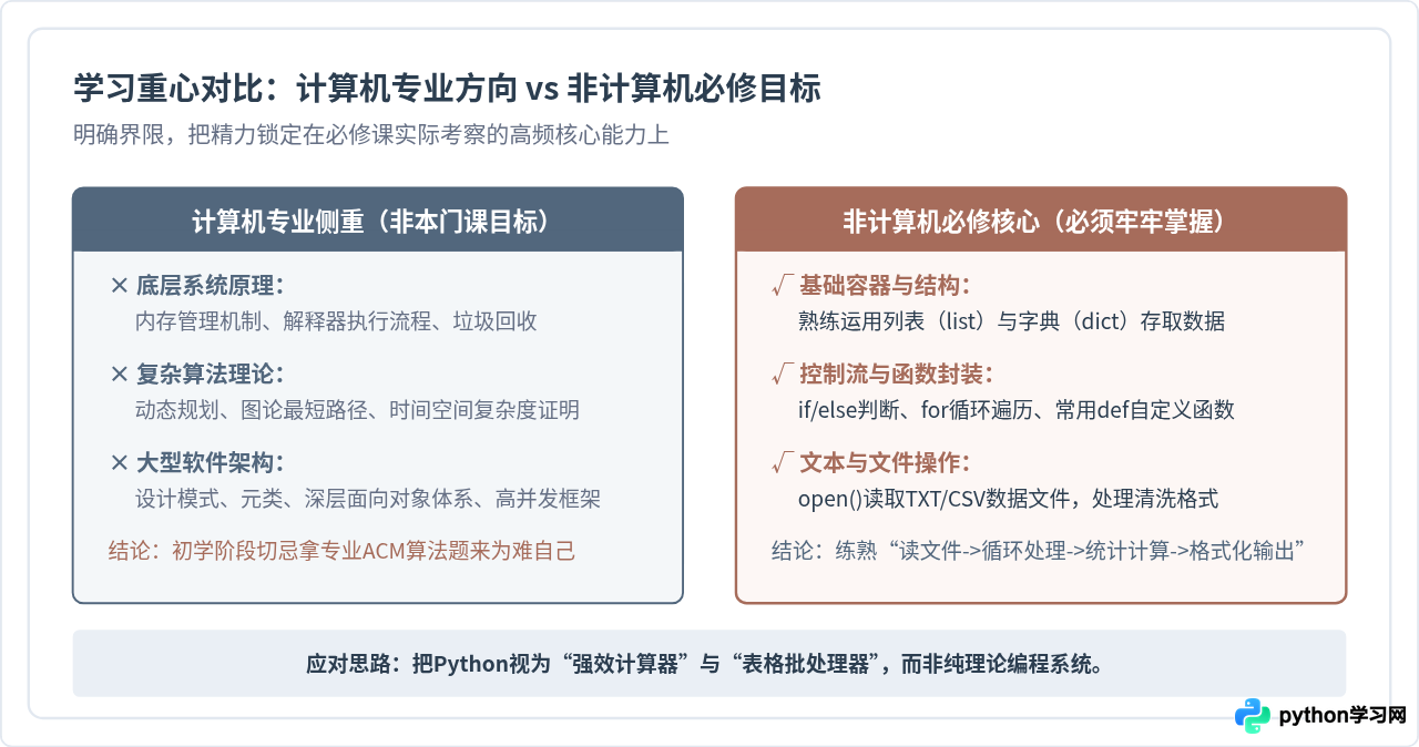 非计算机专业学生怎么应对Python必修课程要求？