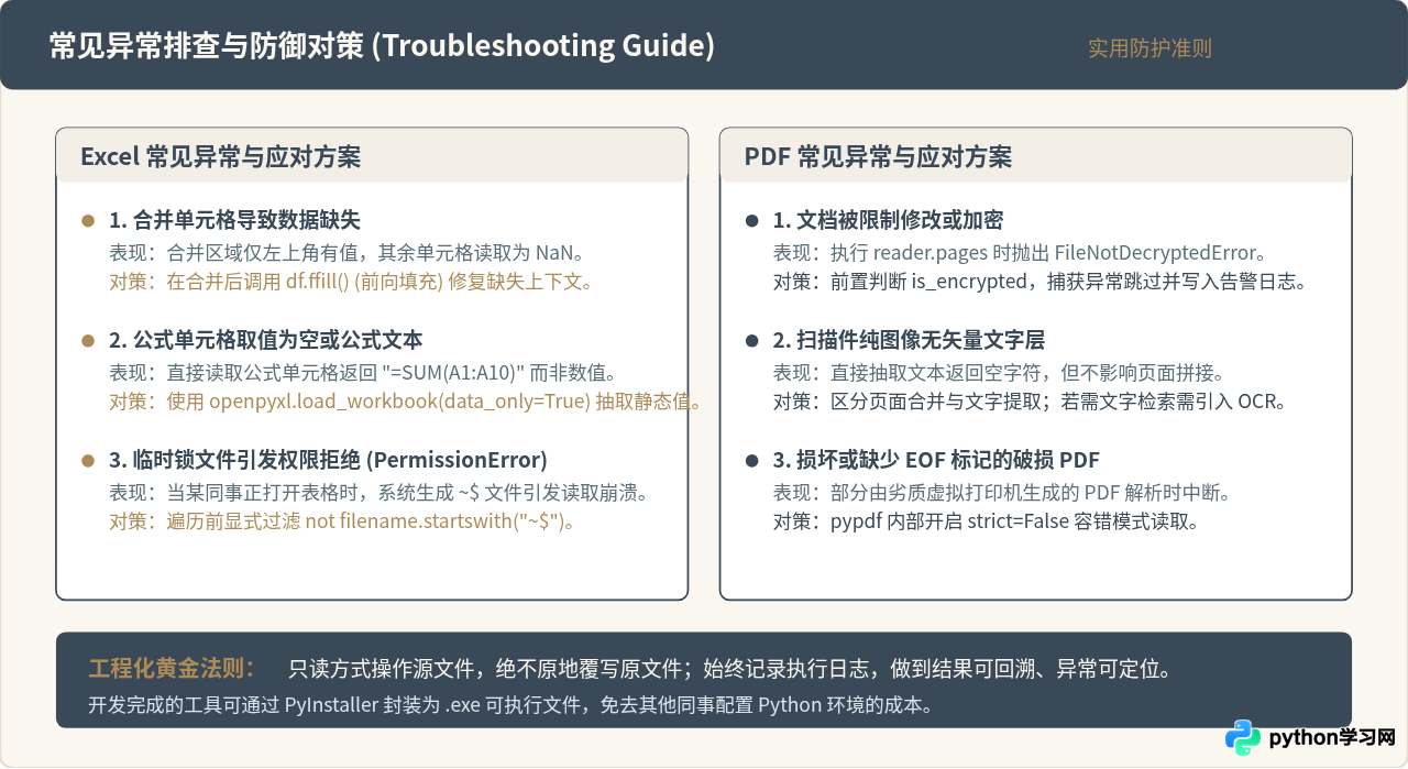 Python办公自动化：批量处理Excel与PDF的实用小工具开发
