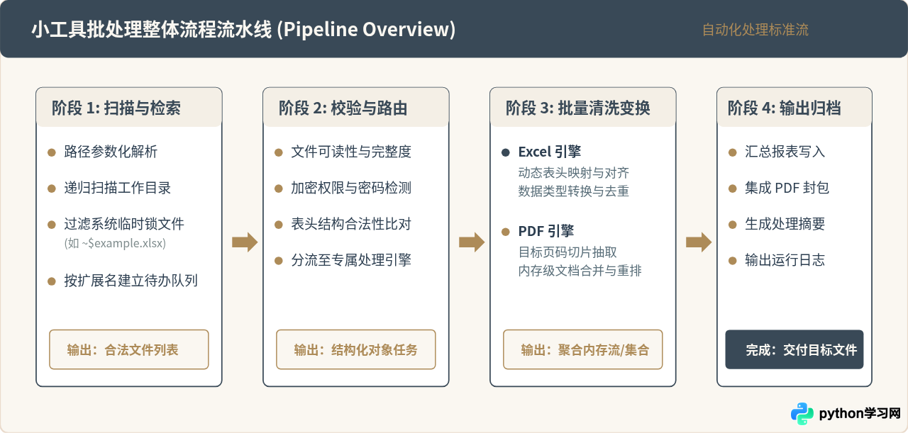Python办公自动化：批量处理Excel与PDF的实用小工具开发