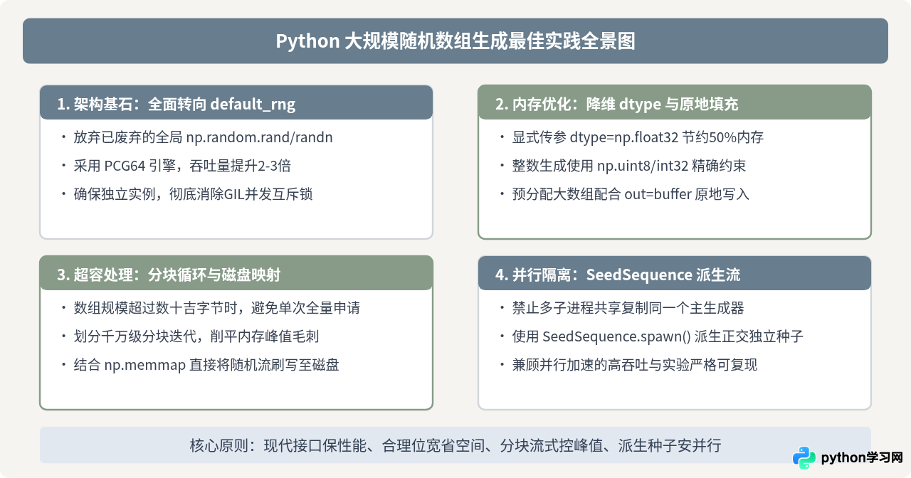 Python使用numpy.random高效生成大规模随机数组