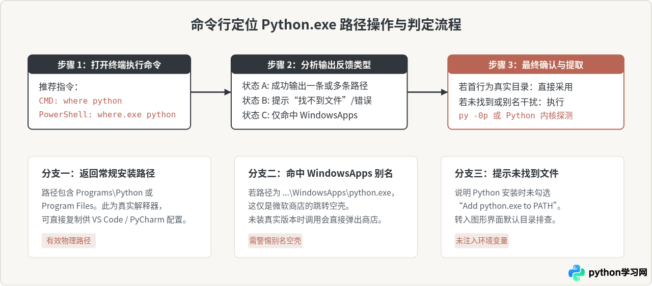 Windows下怎么查找Python.exe的具体安装路径