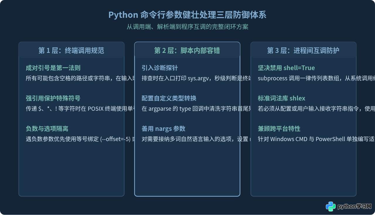Python命令行参数解析报错：常见空格与特殊字符处理技巧