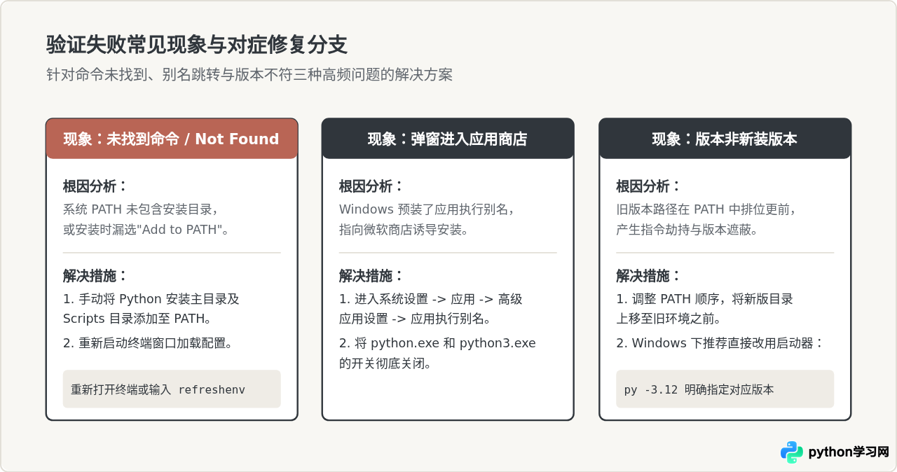 命令行安装Python后怎么验证环境与版本是否正确