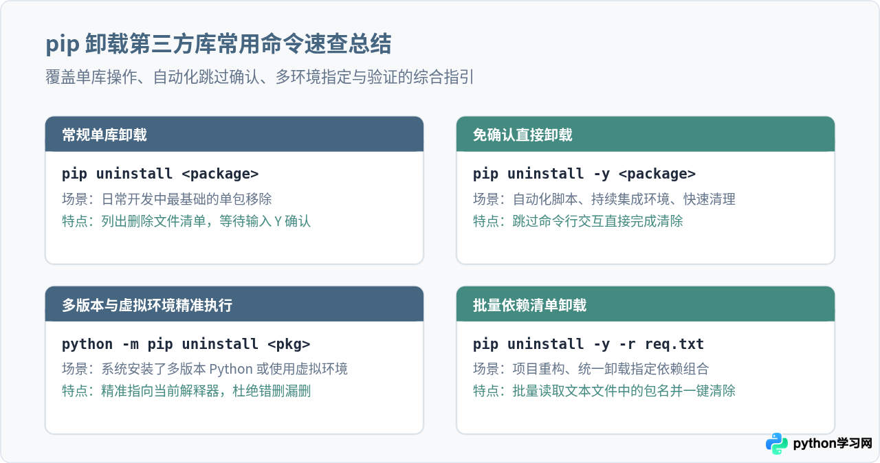 Python怎么用pip卸载第三方库