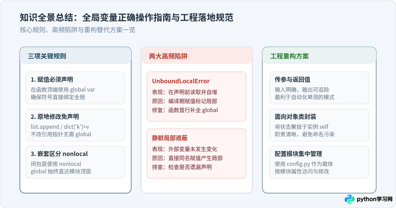 Python函数内怎么正确修改全局变量