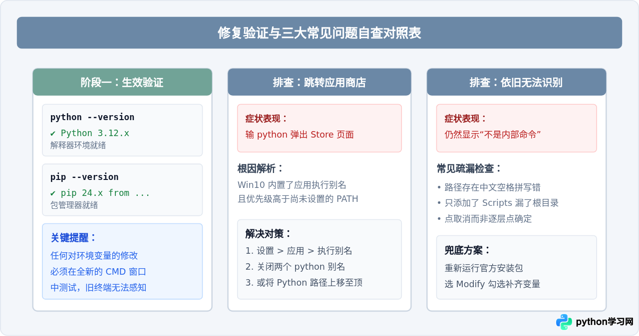 Win10安装Python时未勾选Add to PATH怎么手动修复