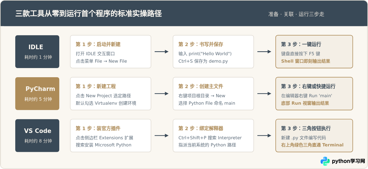 Python运行软件推荐：IDLE、PyCharm与VS Code新手怎么选