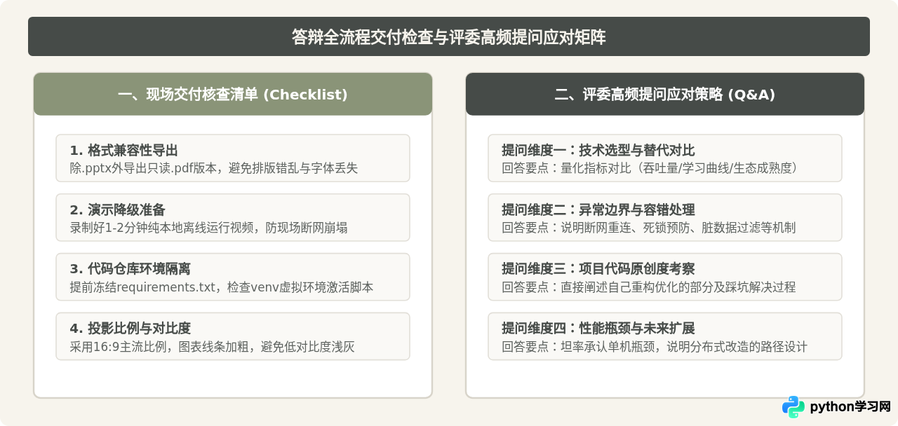Python项目答辩PPT标准结构：从选题背景到技术实现的完整框架