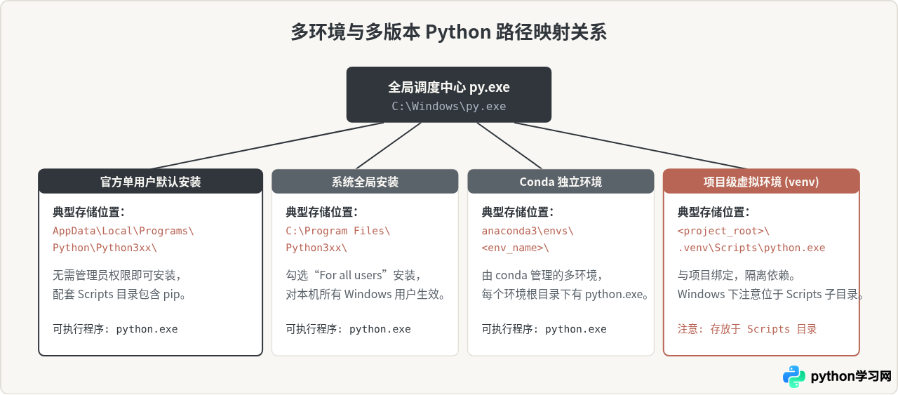 Windows下怎么查找Python.exe的具体安装路径