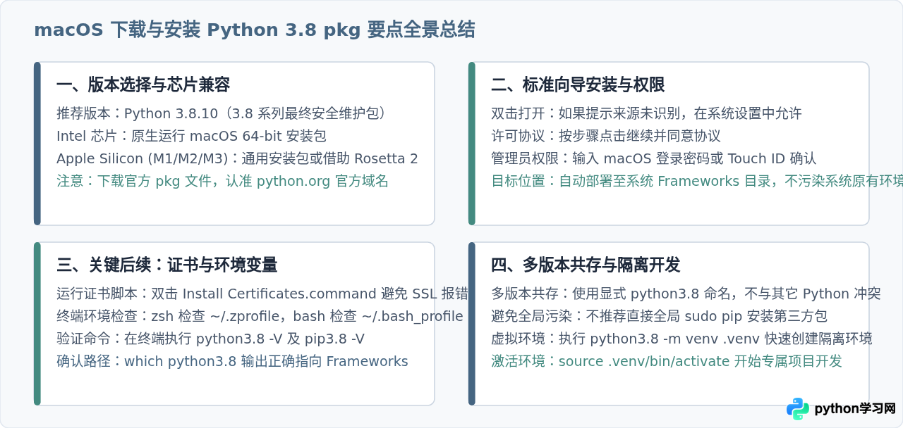 macOS系统怎么下载安装Python 3.8 pkg安装包
