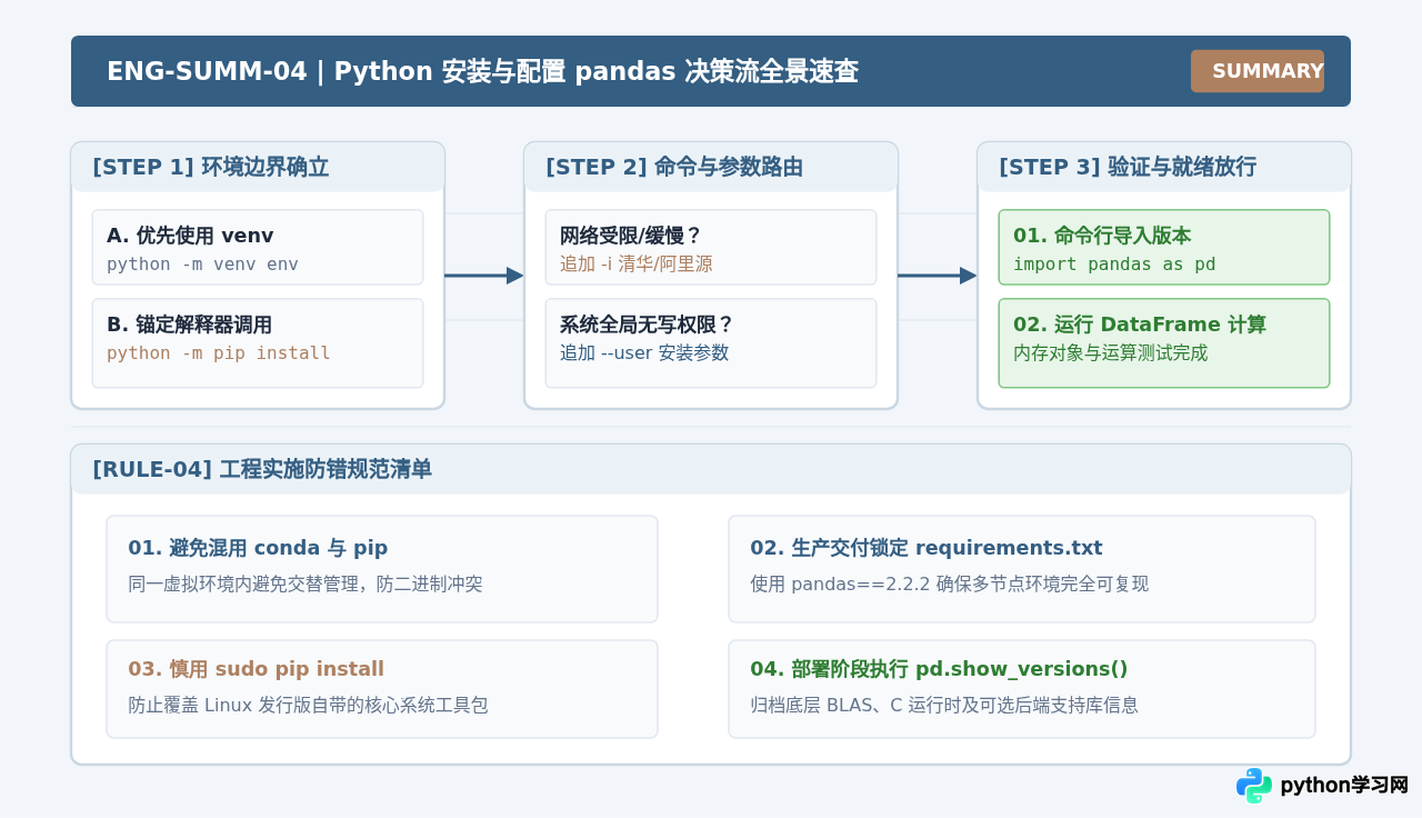 Python安装pandas：pip命令详解与安装成功验证