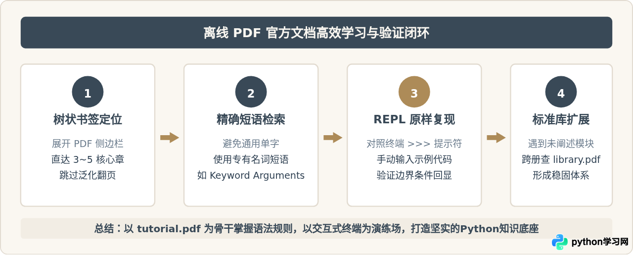 Python官方文档PDF下载指南及基础语法章节定位