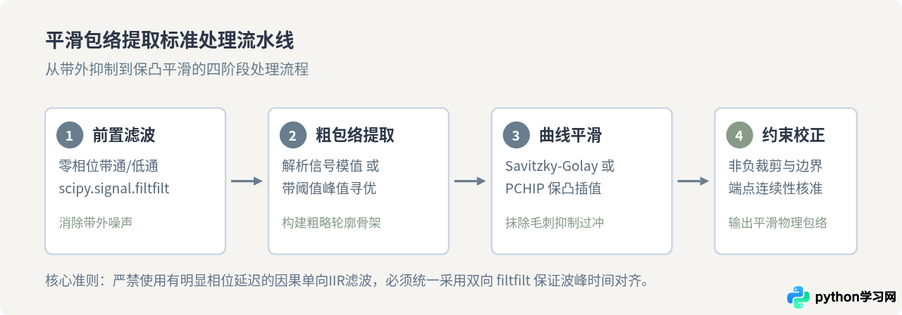 解决Python包络提取结果噪声大或不平滑的问题