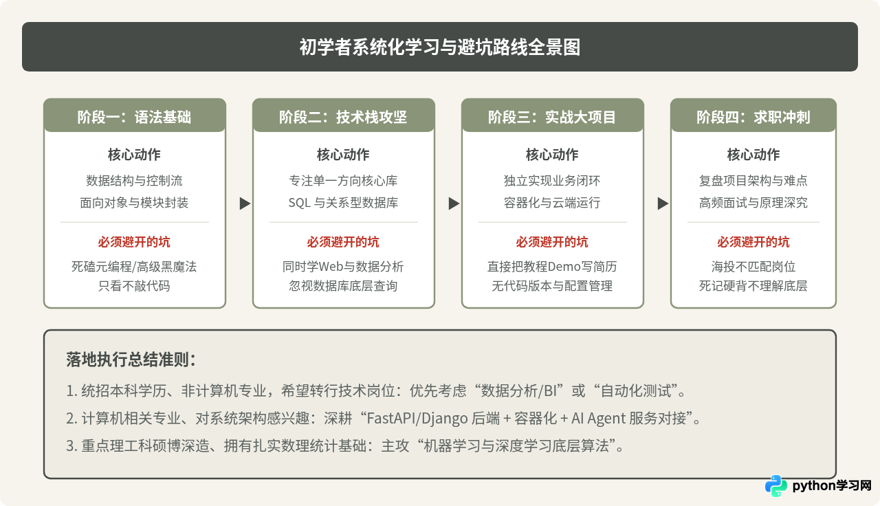 初学者怎么选Python学习方向？结合就业前景与难度分析