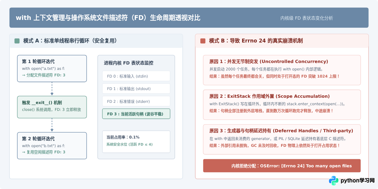 解决Python循环中使用with导致的Too many open files错误