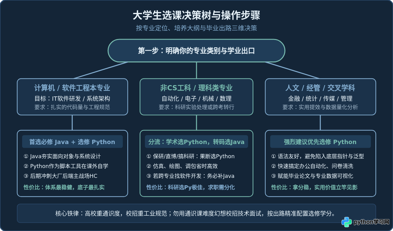 大学生选课指南：高校教学与企业校招中的Python和Java地位