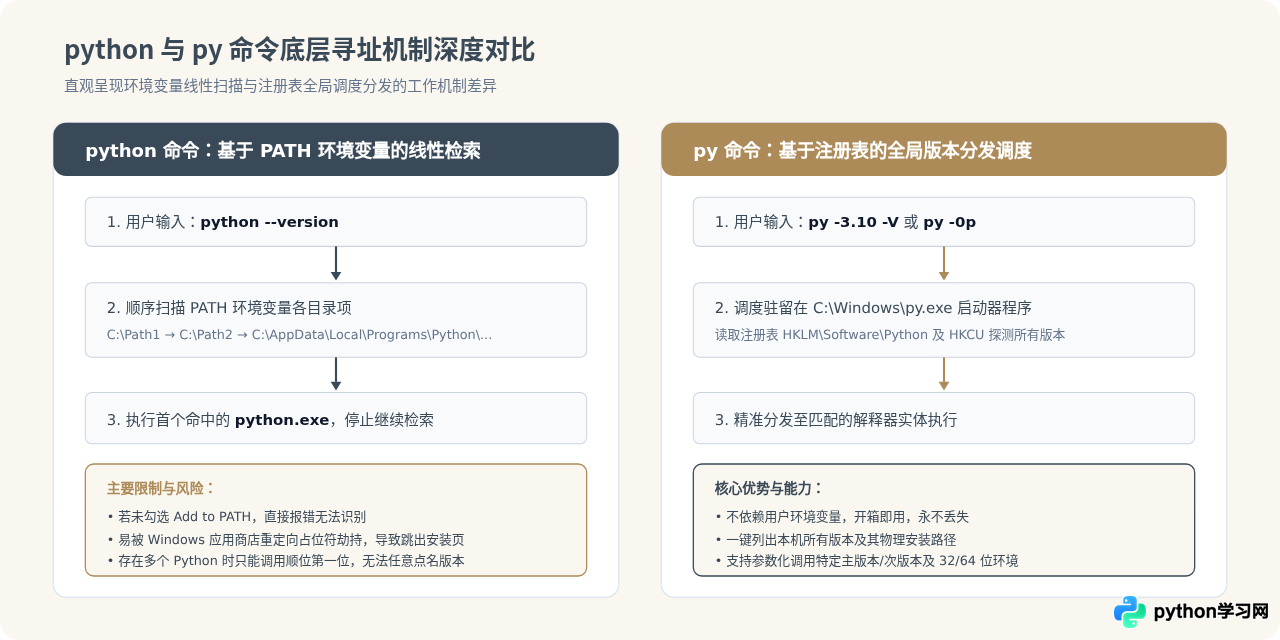 Windows下怎么查Python版本？py命令与Python命令详解