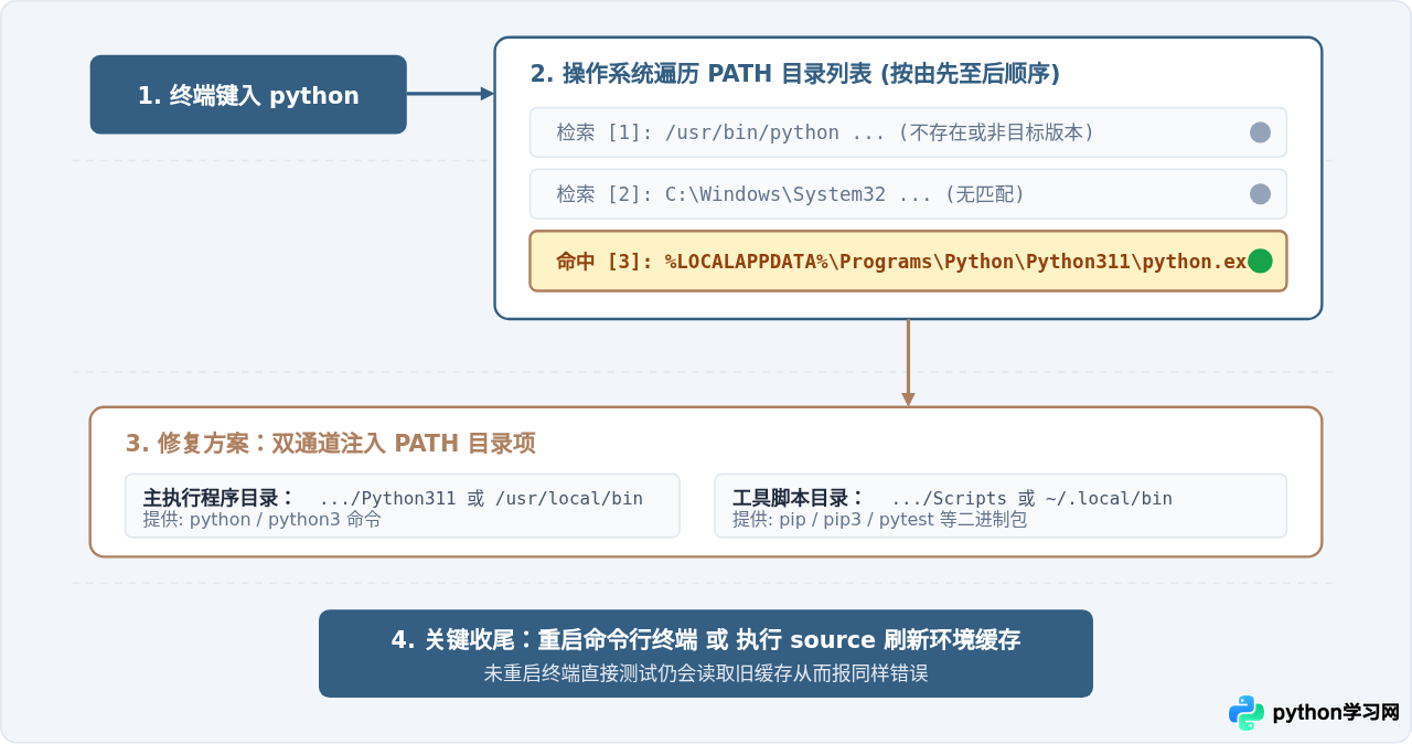 解决命令行安装Python时的权限不足与PATH错误