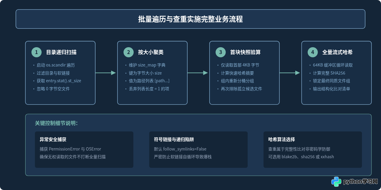 Python批量文件查重：怎么高效遍历并比对文件夹内容