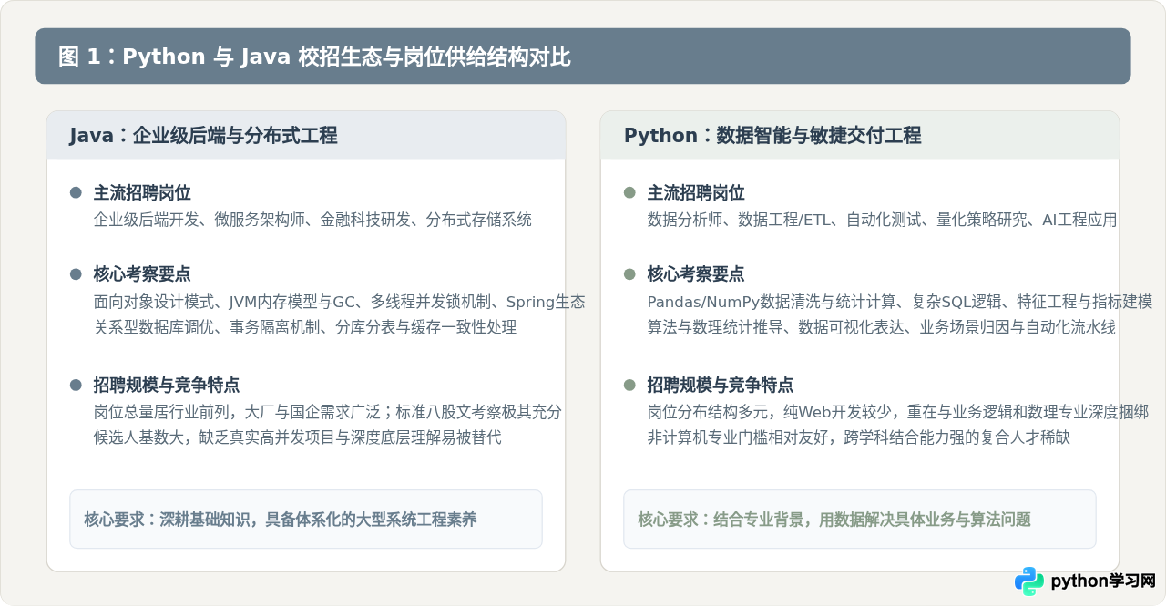 大学生求职指南：怎么根据专业背景选择Python或Java