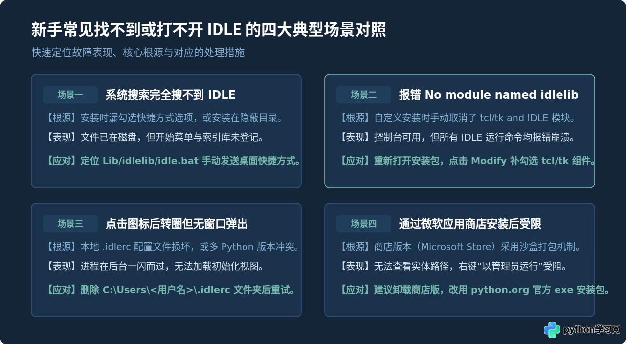 Windows找不到Python IDLE入口？新手启动图形化编程界面教程