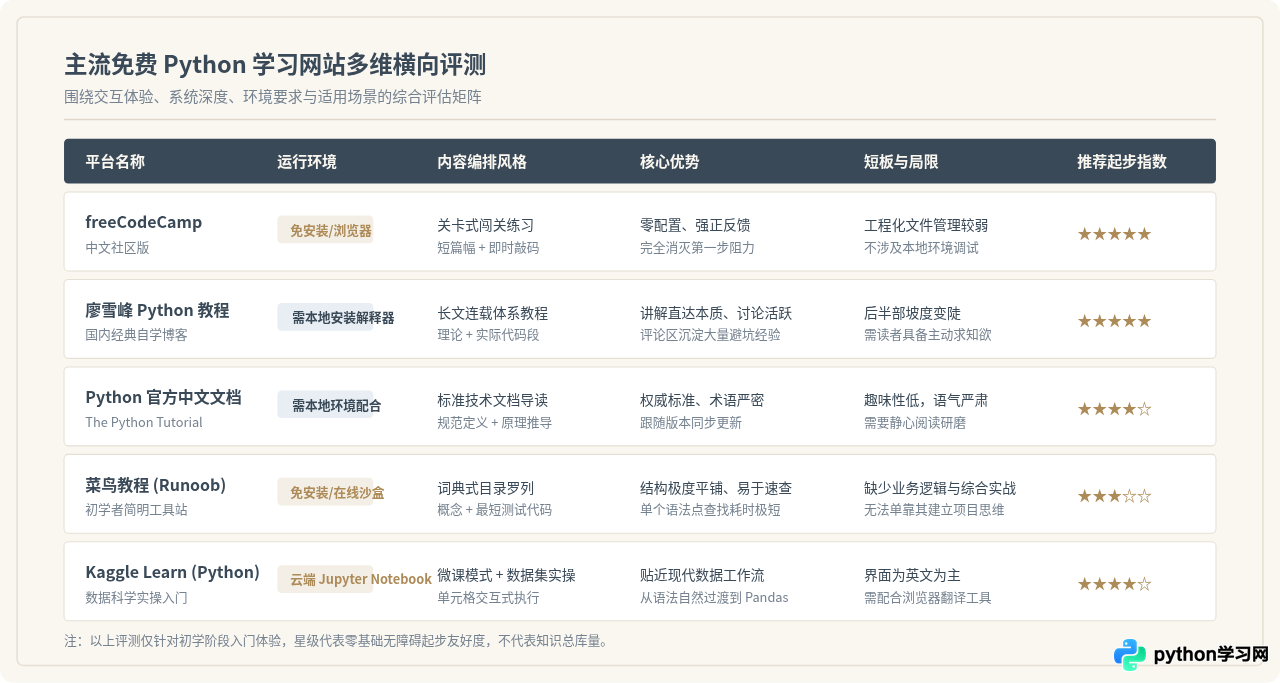 适合零基础新手的免费Python学习网站推荐
